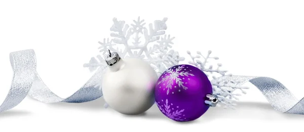 Christmas decorations on white — Stock Photo, Image