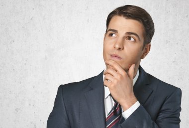 düşünceli işadamı portresi