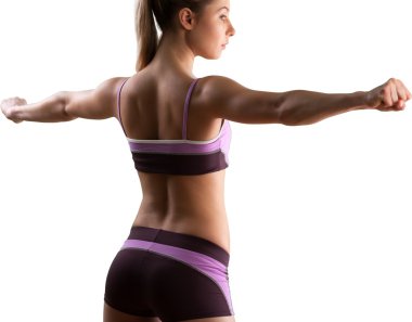 kadının onun egzersiz yapması 