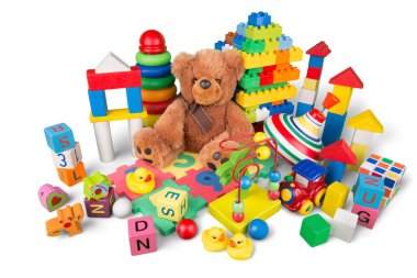 toys collection isolated clipart