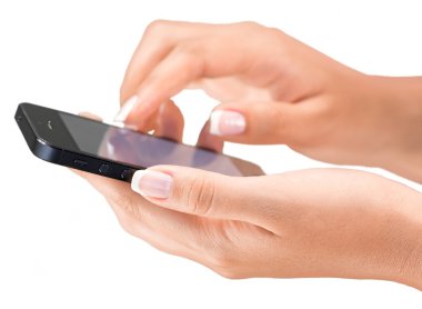 akıllı telefon tutan eller 