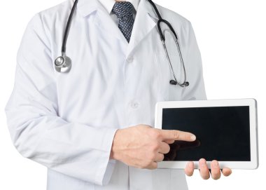 tablet pc ile çalışan doktor