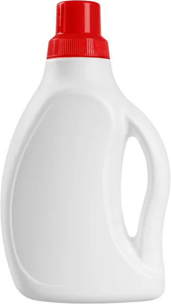 Witte plastic fles geïsoleerd — Stockfoto