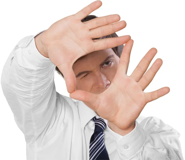 Young manager focusing on his target — Stock Photo, Image