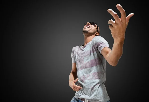 Joven como guitarrista de rock — Foto de Stock