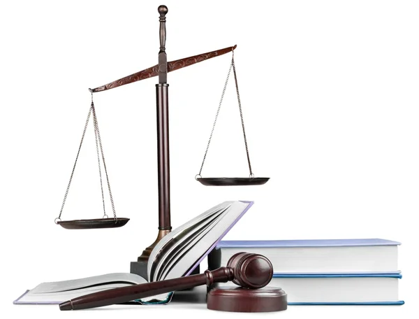 Justice Scales and books — Stock Photo, Image