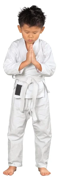 Azjatycki chłopiec Karate — Zdjęcie stockowe
