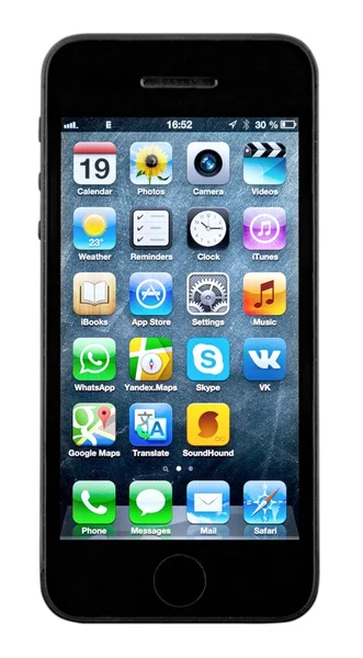 IPhone showing the home screen — Stock Photo, Image