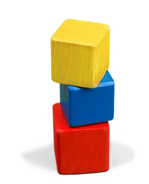 Toy wooden blocks stack — Stock Photo, Image