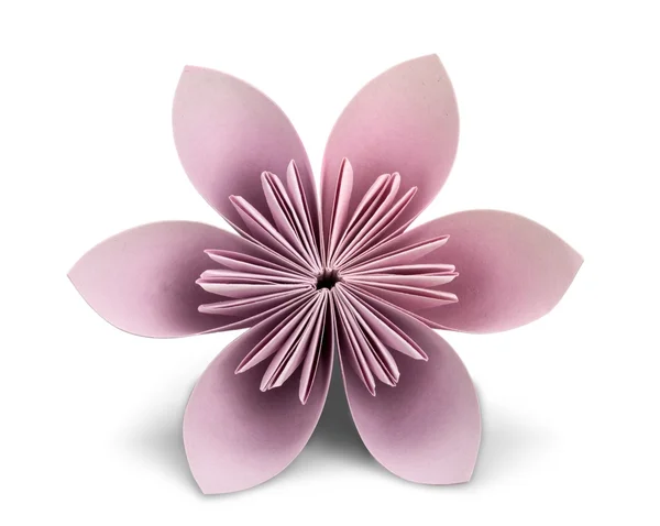 Papel rosa origami flor — Fotografia de Stock