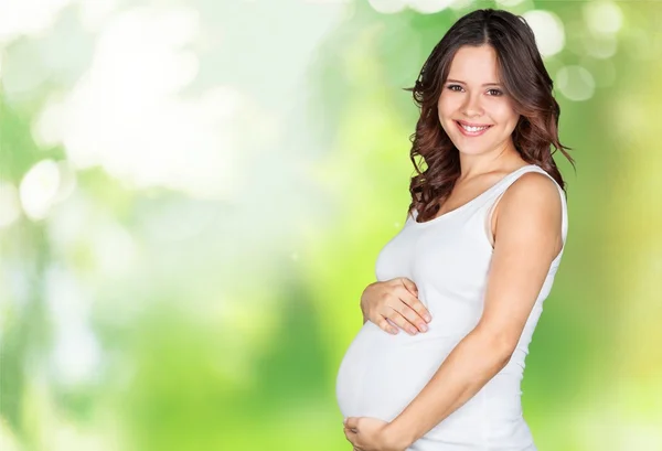 Gravid ung kvinna — Stockfoto
