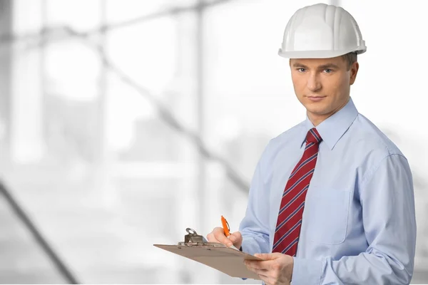 Engineer taking a note. — Stock Photo, Image