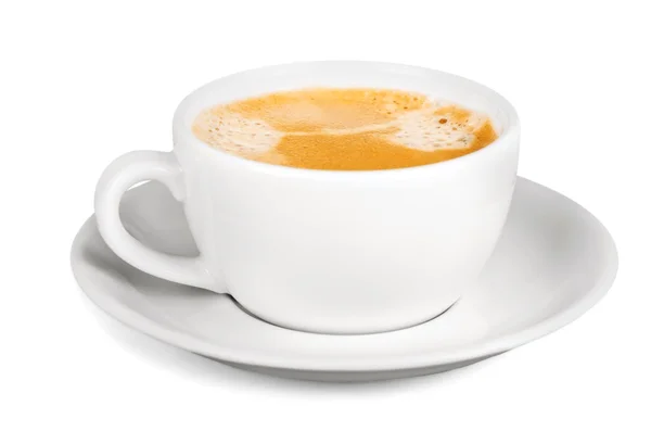 Caffè nero in tazza bianca — Foto Stock