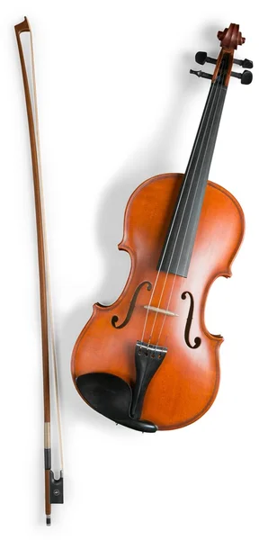 Деревянная классическая скрипка — стоковое фото