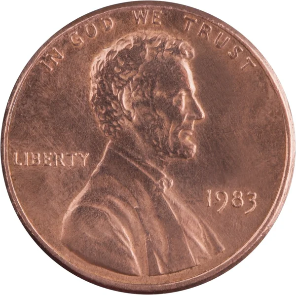 Oude munt van de Verenigde Staten met inscripties — Stockfoto