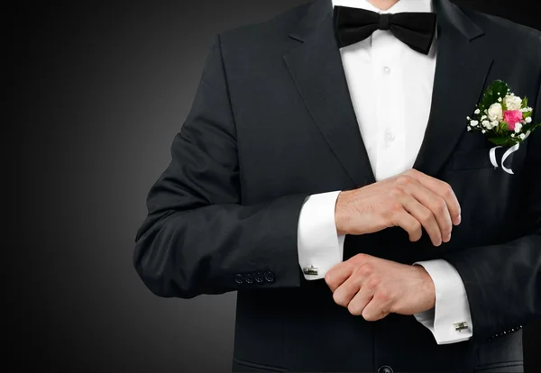 Male groom in wedding suit — Stock Photo, Image