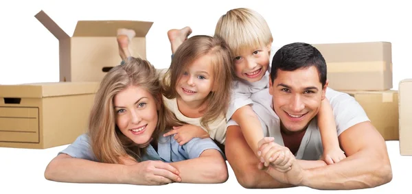 Beautiful smiling family — Stock Photo, Image