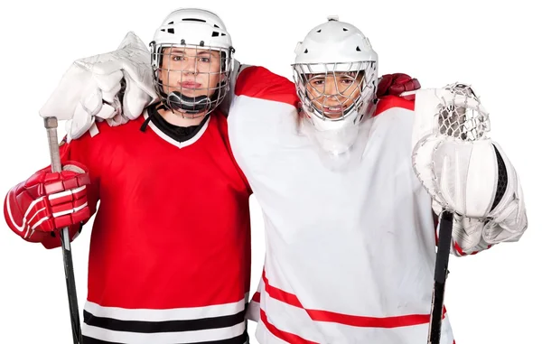 Eishockeyspieler mit Helm — Stockfoto