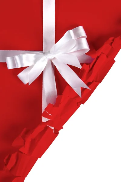 Red holiday wrapping paper — Stock Photo, Image