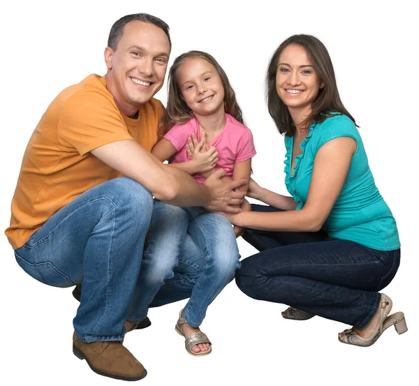 Glückliche, fröhliche Familie — Stockfoto