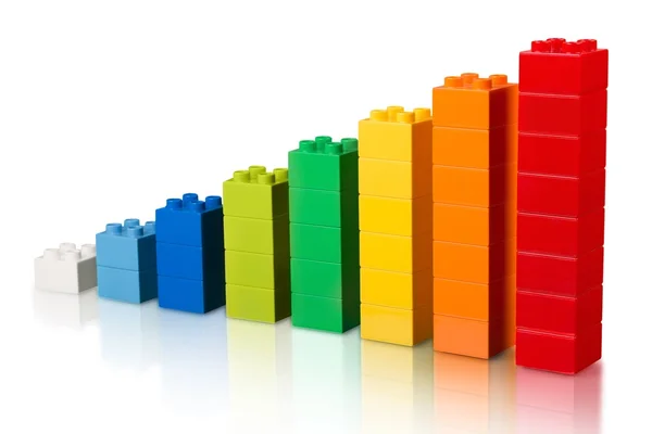 Lego grafiek van legobakstenen — Stockfoto