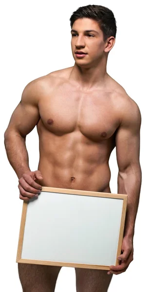 Przystojny mięśni mężczyzna pozowanie — Zdjęcie stockowe