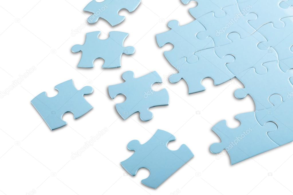 Blue Puzzle Piece Background