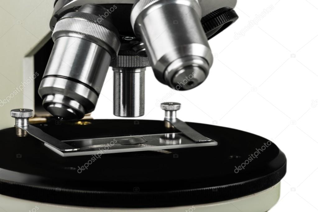 Laboratory Microscope on  background