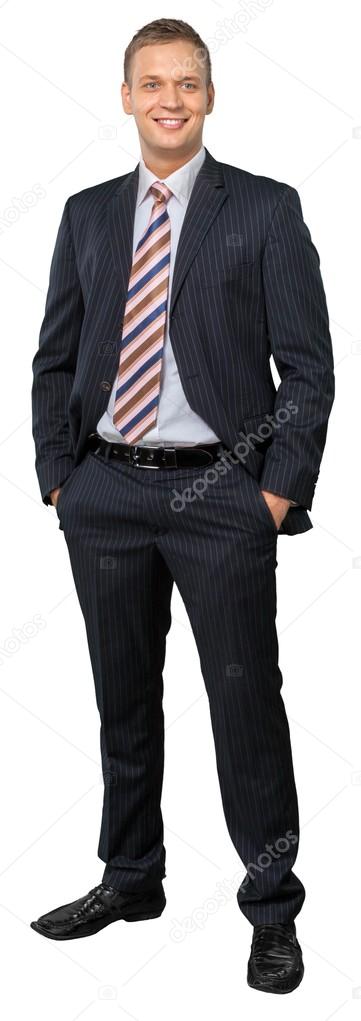 Portrait of happy businessman