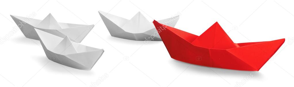 Set of   paper ships