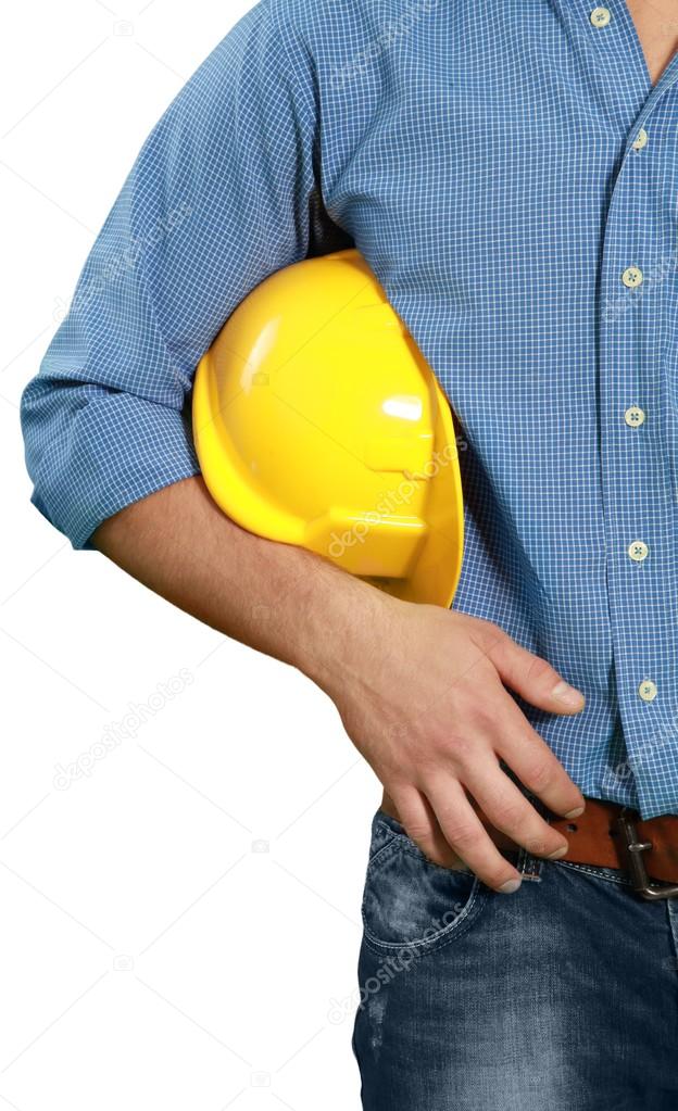 worker man with helmet