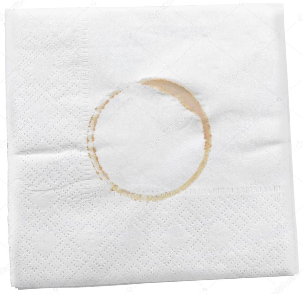 paper Napkin with a coffee 