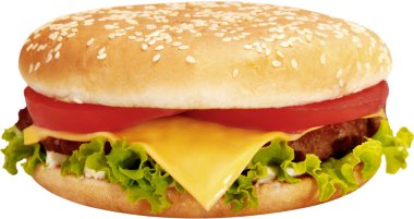 Hamburger beyaz arka plan üzerinde