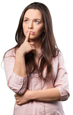 düşünceli poz güzel kız