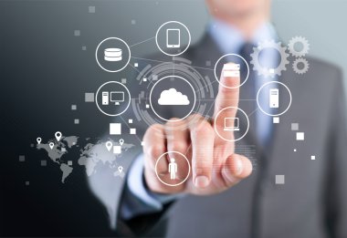 işadamı ve internet ve sanal gerçeklik