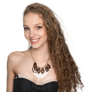 kalıcı makyaj poz ile genç kadın