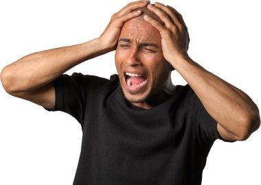 Hayal kırıklığına uğramış yakışıklı adam