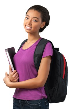 Öğrenci kız holding defter