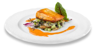 Lezzetli somonu plaka üzerinde