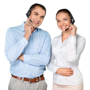 Kendine güvenen genç iş Çift