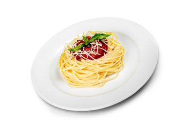 Spagetti makarna domates ile