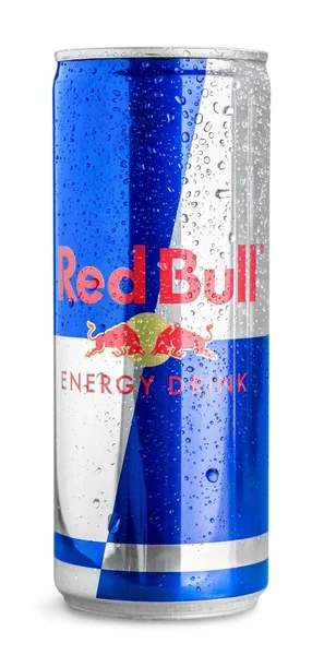 Lata de Red Bull Bebida de Energía — Foto de Stock