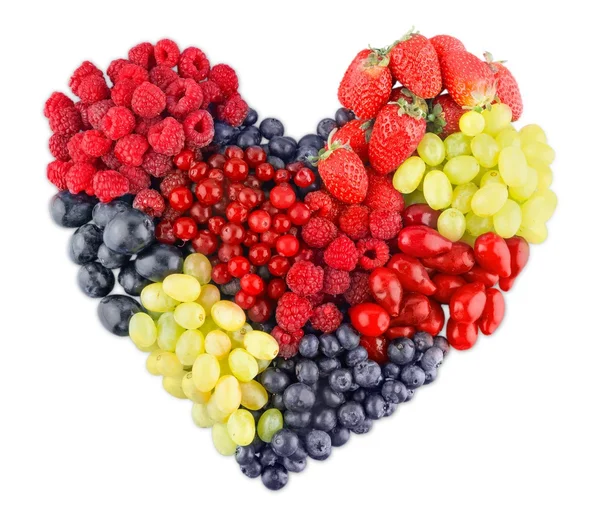Świeże jagody w kształcie serca — Zdjęcie stockowe