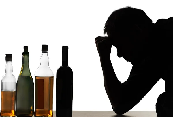 Man hebben problemen met alcohol. — Stockfoto