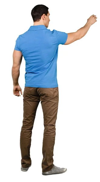 Přizpůsobit ležérní mladík stojící — Stock fotografie