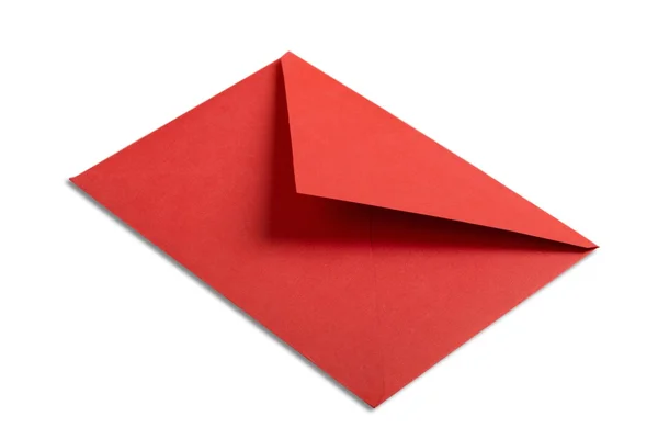 Enveloppe rouge isolée — Photo