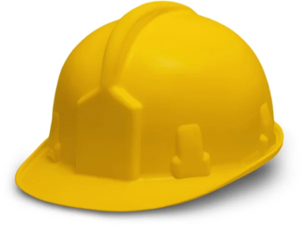 Izolované žlutá helma — Stock fotografie