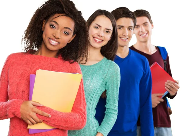 Group of students  isolated — Stock Photo, Image