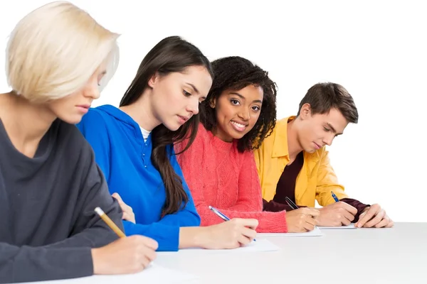 Young students studying subject — Stock Photo, Image