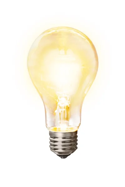 Lâmpada de luz amarela brilhante — Fotografia de Stock
